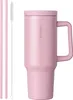 Tumbler 40oz - Thermo Becher mit Strohhalm und Henkel 1200ml Edelstahl Vinsun Produktbild-Vorschau