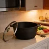 Relaxdays Schmortopf, mit Glasdeckel, antihaft, Kochtopf Produktbild-Vorschau 2
