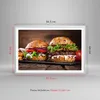 Gerahmtes Poster - Weißer Rahmen - Amerikaner Hamburger Produktbild-Vorschau 5