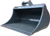 A close-up studio shot of a gray excavator bucket against a white background. Produktbild-Vorschau