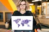 MuchoWow® Laptop Aufkleber Sticker Cover Weltkarte - Produktbild-Vorschau 5