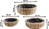 Kobolo Pflanzschalenset aus Kubu Rattan im 3er Set grau - Produktbild-Vorschau 2