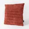 Kissen 3D Kuschelrelief Struktur marsala rot 45x45cm Produktbild-Vorschau 2