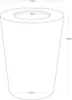 Yamazaki Home kosz na śmieci mały 28cm z drewnianą pokrywą Podgląd zdjęcia produktu 14