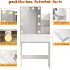 SONNI biała komoda 70x40x140cm Komoda z oświetleniem LED o Podgląd zdjęcia produktu 5