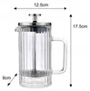 Kaffee- und Tee-Ei Glas 350ml French Press silber KLAUSBERG Produktbild-Vorschau 4