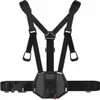A black chest harness with straps and a buckle, shown against a white background. Produktbild-Vorschau
