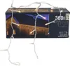 The image shows the packaging of icicle lights, with a picture of a house decorated with the lights on the box. Produktbild-Vorschau