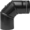 Pelletbogen 90° Ø80 mm mit Tür schwarz matt Produktbild-Vorschau 4