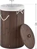 Okrągły kosz na pranie 300352, brązowy, 55 l, z pokrywą, Podgląd zdjęcia produktu 7