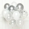 Amscan 9907426, Spielzeugballon, Latex, Silber, 27 cm, 1 Produktbild-Vorschau 1