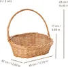 Creative Home Oválny prútený košík s uškom | 45 x 32 x 43 Náhľad obrázku produktu 3
