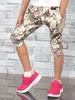 KMISSO Mädchen Capri Hose Olivegrün-Blumen 104/110 Produktbild-Vorschau 3
