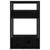 Bücherregal/Raumteiler Schwarz 41x35x57 cm Massivholz Produktbild-Vorschau 4
