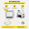 A collage of images showing an ultrasonic cleaner and its components, along with descriptive text and icons. Náhľad obrázku produktu