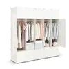 Großer modularer Kleiderschrank geräumiger weißer Schrank Produktbild-Vorschau 1