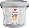 A gray plastic bucket containing concrete mix for creative projects. Produktbild-Vorschau