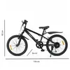 Deryan Kinder Mountainbike 20 Zoll – Verstellbar – Schwarz Produktbild-Vorschau 4