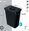 Recyklovaný černý odpadkový koš 10 l SYSTEMA BASICA ECO Náhled obrázku produktu 7