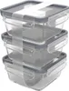 Rotho Kühlschrankdose Glas CLIC & LOCK 0,75 L, 3er Set Produktbild-Vorschau 1