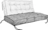 A two-piece cushion set, one gray and one white, shown from a diagonal angle against a white background. Náhled obrázku produktu