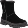 A black winter boot with fur trim. Produktbild-Vorschau