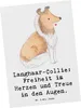 Mr. & Mrs. Panda Ansichtskarte Langhaar Collie Treue - Weiß Produktbild-Vorschau 1