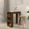 vidaXL Barový stůl s policí Smoked Oak 102x50x103,5cm Náhled obrázku produktu 3