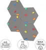 Cubo da parete 4 grigio - maniglie colorate Anteprima dell’immagine prodotto 5