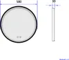 Heilmetz Runder Badezimmerspiegel 50cm Schwarzer Rund Produktbild-Vorschau 6