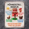 Hühnerstall Regeln Metallschild in 15x20 cm für Produktbild-Vorschau 2