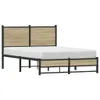 vidaXL Metallbett ohne Matratze Sonoma-Eiche 120x190 cm Produktbild-Vorschau 3