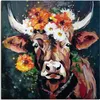 ARTland Leinwandbild Stier mit Kranz Größe: 40x40 cm Produktbild-Vorschau 1