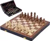Jeu d'échecs pliable en bois de hêtre - 38,5 x 38,5 x 5,8 Voir les images du produit 6