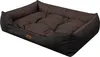 A brown and black dog bed is shown against a white background. Náhled obrázku produktu