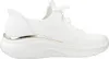 A side view of a white Skechers sneaker. Voir les images du produit