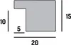 A diagram showing the dimensions of a picture frame profile. Anteprima dell’immagine prodotto