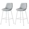 Two light gray bar stools with white legs are displayed against a white background. Náhled obrázku produktu