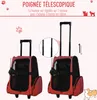PawHut 2 en 1 trolley chariot sac a dos sac de transport a Voir les images du produit 4