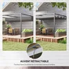 Outsunny Pergola coulissante pergola rétractable 4 x 3 m Voir les images du produit 6