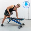 A man is performing a dumbbell row exercise on an adjustable weight bench. Náhľad obrázku produktu