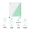An air purifier with various feature icons and descriptions below it. Produktbild-Vorschau