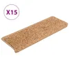 vidaXL Teppich Treppenstufen 15 Stk. 65x21x4 cm Beige - Produktbild-Vorschau 3