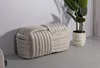 Design-Sitzbank Samt Flechtoptik 90x45x45 cm Creme Mauro Produktbild-Vorschau 8