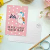 Mr. & Mrs. Panda Postkarte Einhorn Bergsteiger - Rot Produktbild-Vorschau 3