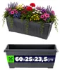 KADAX Blumenkasten 60 x 25 x 24 cm, großer Balkonkasten aus Produktbild-Vorschau 1