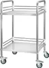 SucceBuy Edelstahlwagen mit 2 Ebenen und Rollen, ideal für Produktbild-Vorschau 1