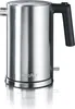 A stainless steel electric kettle with a black handle against a white background. Podgląd zdjęcia produktu