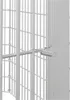 A close-up view of a white metal cage with a spring-loaded latch mechanism. Náhled obrázku produktu