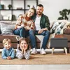 Relaxdays Hocker mit Stauraum, Kunstleinen-Bezug, Produktbild-Vorschau 2
